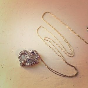 10k gold pretzel necklace